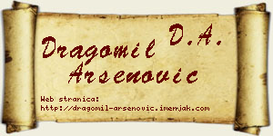 Dragomil Arsenović vizit kartica